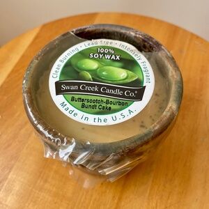 NEW Swan Creek Candle Company, 9 oz. Pottery - Butterscotch-Bourbon Bundt Cake